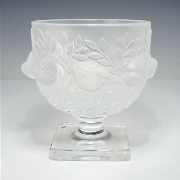 Lalique, Frosted and Clear Crystal Elisabeth Vase