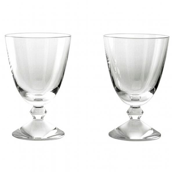 Pair of Baccarat Vega Small Clear Crystal Glasses, Sealed Box