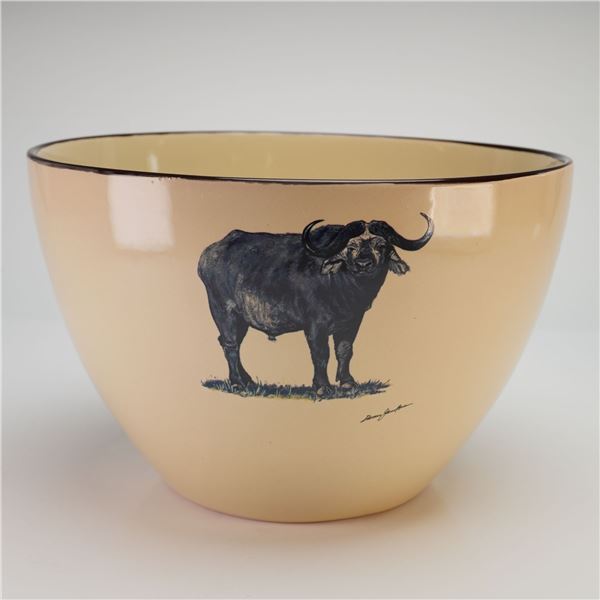Design Impressions by Dann Jacobus African Animal Motif Centerpiece Bowl