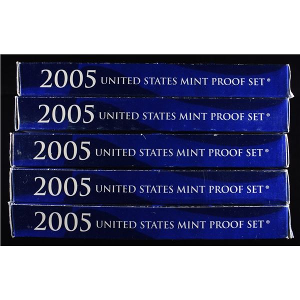 (5) 2005 MINT PROOF SETS