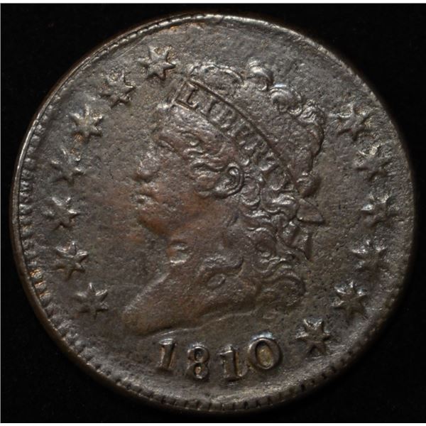 1810 LARGE CENT XF