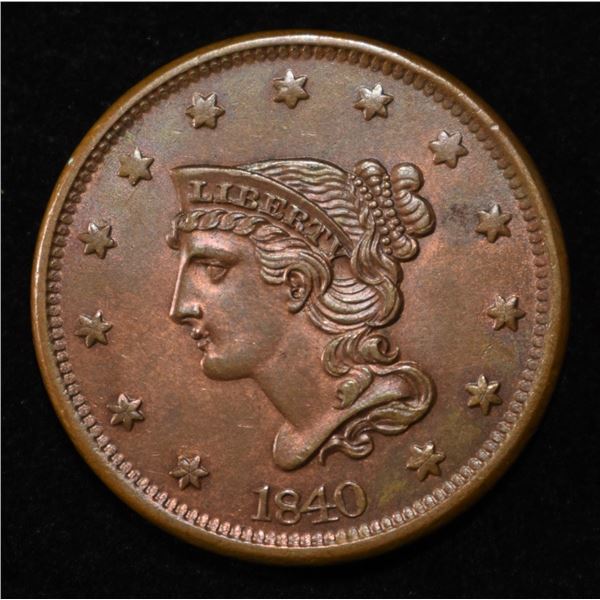 1840 LARGE CENT BU RB