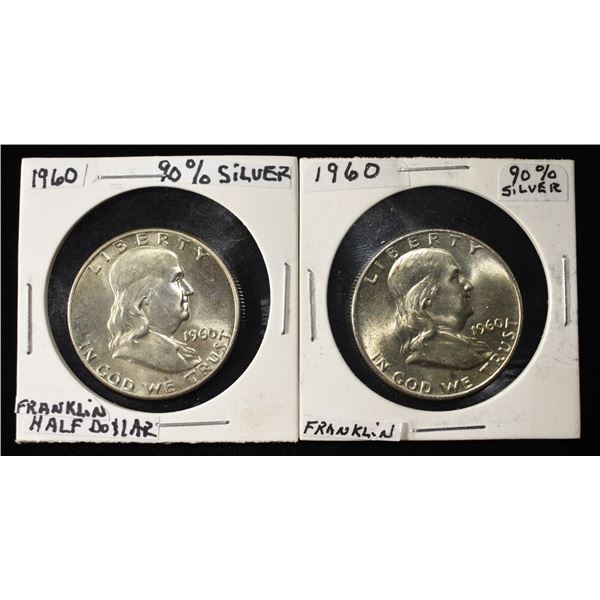(2) 1960 FRANKLIN HALF DOLLARS
