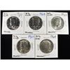 Image 1 : (5) 90% SILVER 1964 KENNEDY HALF DOLLARS