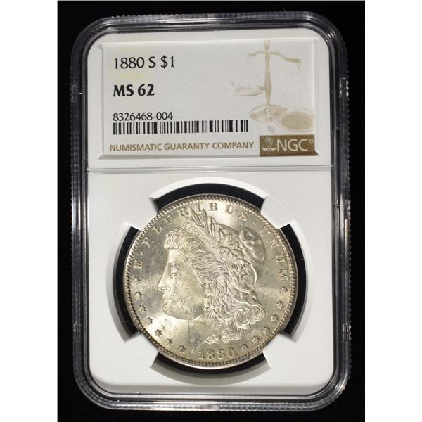 1880-S MORGAN DOLLAR NGC MS62