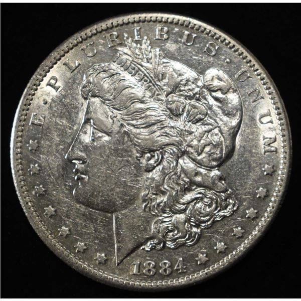 1884-S MORGAN DOLLAR CH AU