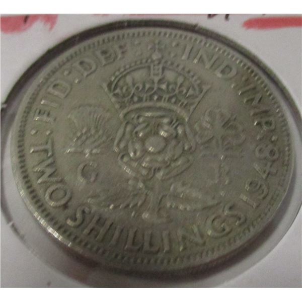 1948 KING GEORGE VI SILVER TWO SCHILLINGS