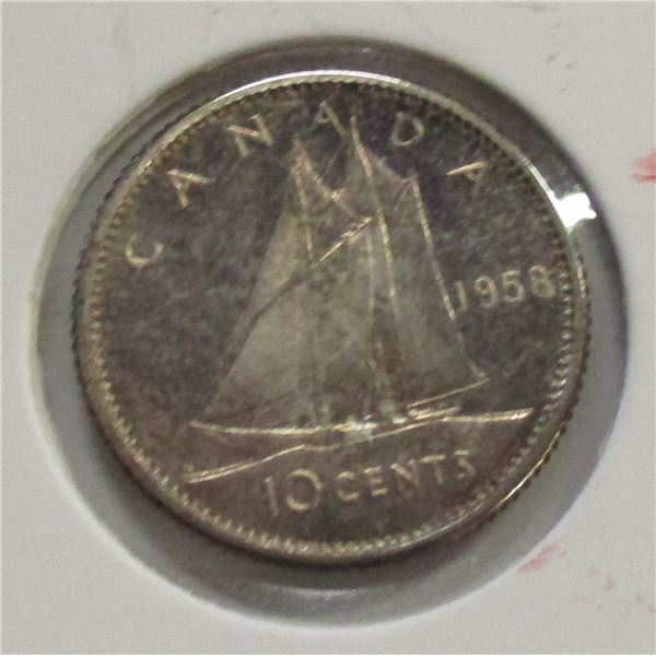 1958 PROOF LIKE CANADA SILVER DIME