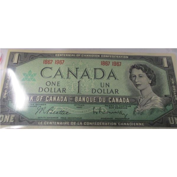 1967 CANADA CENTENNIAL LEGAL TENDER $1 BILL