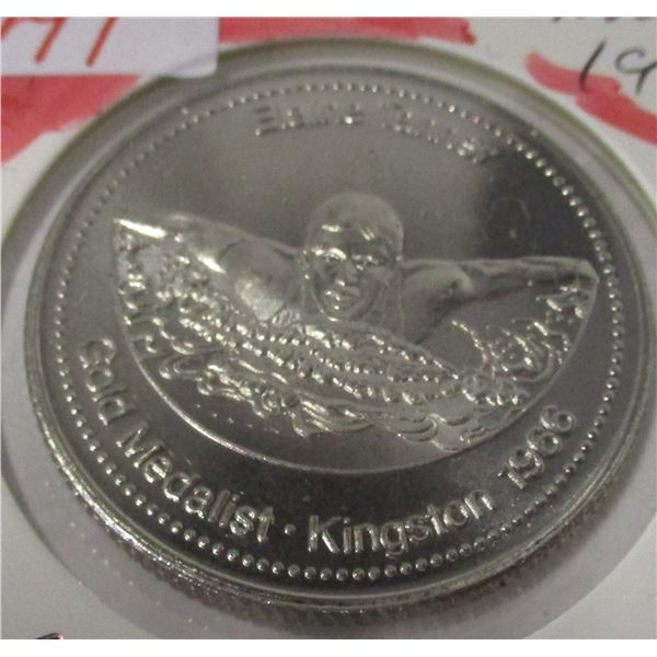 1978 PROOF ELAINE TANNER GOLD MEDALIST COIN