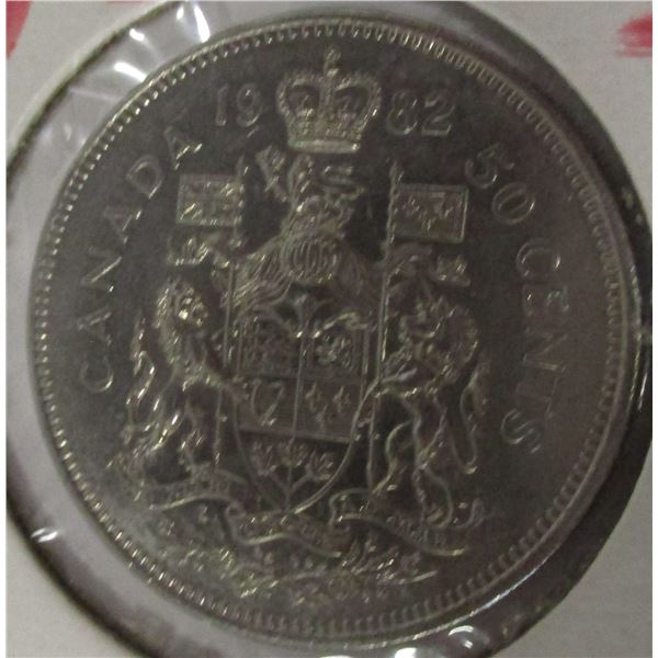 1982 CH/BU CANADA HALF DOLLAR