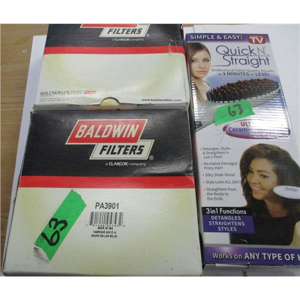 2 - PAS3901 FILTERS, 1 - HAIR BRUSH