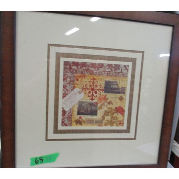 FRAMED PICTURE (APPROX. 21" X 21")