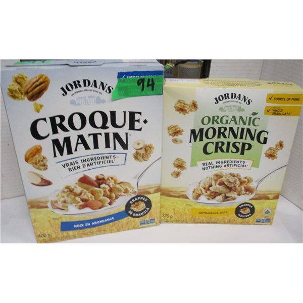 SHELF PULLS (AS IS):  JORDANS CEREAL WITH NUTS (400 G & 375G)