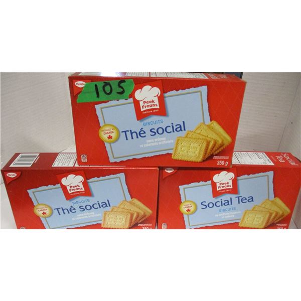 SHELF PULLS (AS IS):  SOCIAL TEA BISCUITS (3 BOXES X 350G)