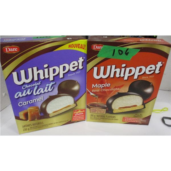 SHELF PULLS (AS IS):  WHIPPET COOKIES (2 PKGS X 230G) (1 CARAMEL)