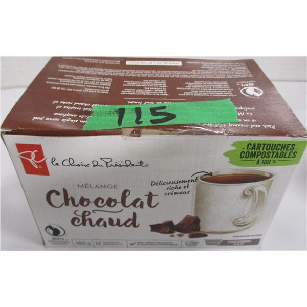 SHELF PULLS (AS IS):  HOT CHOCOLATE (12 PACKS) - BOX