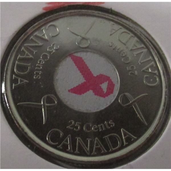 2006 PINK RIBBON OF HOPE BREAST CANACE AWARENESS CANADA QUARTER