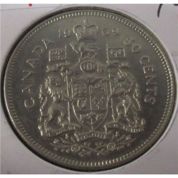1969 CANADA UNCIRCULATED HALF DOLLAR