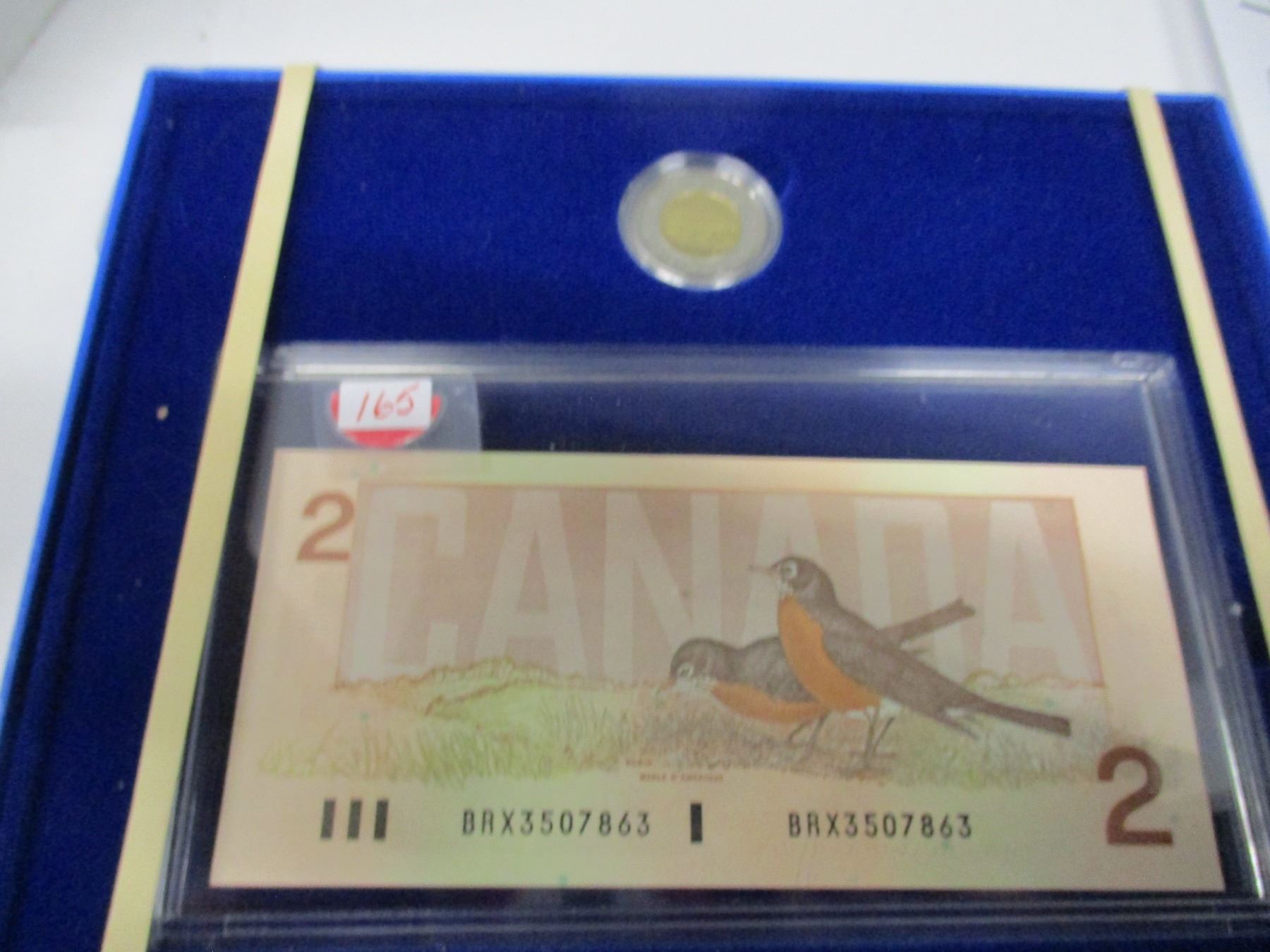 1996 CANADA PROOF COIN & BANK NOTE SET (BRX SERIAL NUMBER) (MINT CONDITION)