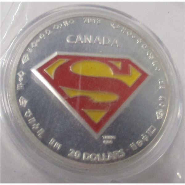 2013 $20 SILVER SUPERMAN COIN (SELLING AS IS - SILVER CONTENT NOT VERIFIED - NOT TESTED)