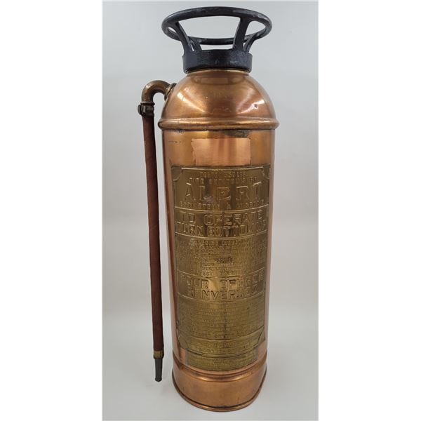 Antique Copper & Brass Fire Extinguisher
