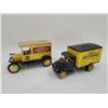 Image 1 : 2 Ertl Diecast Ford Model T Delivery Van Coin Banks