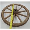 Image 3 : Antique Wooden Wagon Wheel