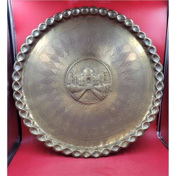 Heavy Brass Decorative Taj Mahal Wall Plate