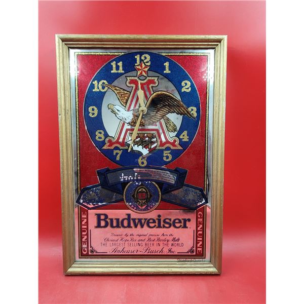 Mirrored Budweiser Clock