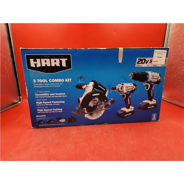 NOB Hart 3 Tool Combo Kit w/ Drill, Impact Driver, & Circular Saw