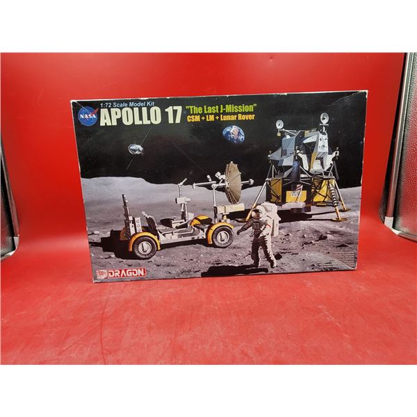 Unbuilt Dragon Nasa Apollo 17 The Last J-Mission CSM, LM, & Lunar Rover 1:72 Scale Model Kit