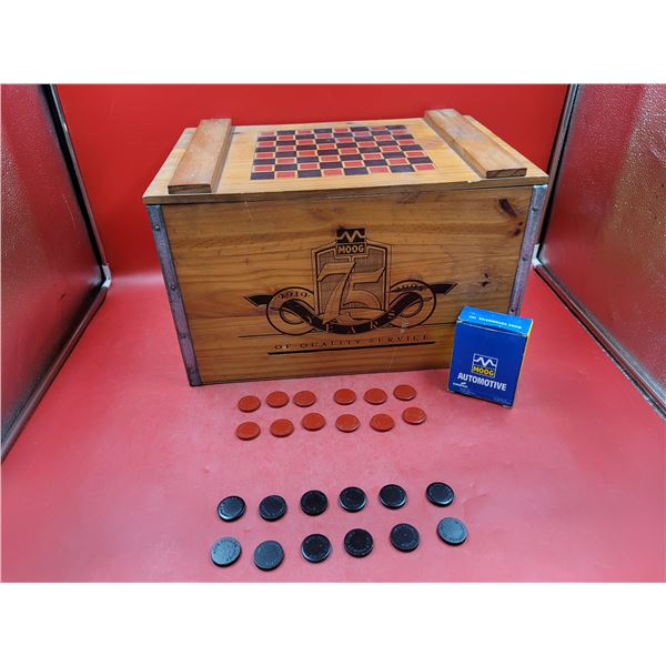 MOOG Automotive Wooden Checkers Crate