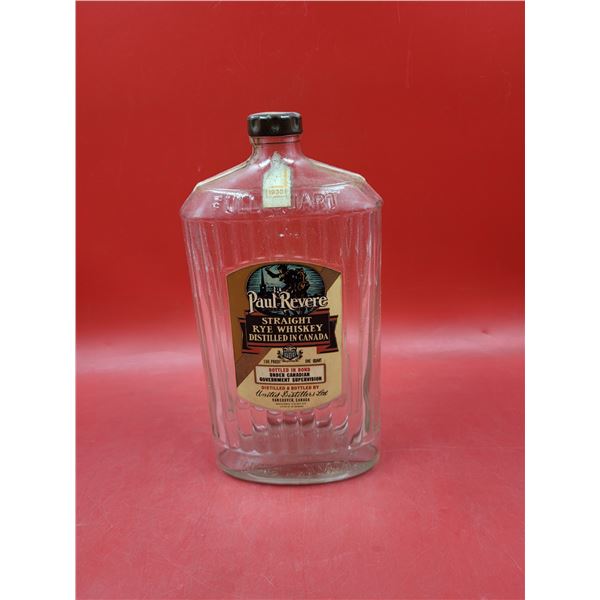 Paul Revere Straight Rye Whiskey Bottle