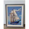 Image 1 : Nautical Sailboat Needlepoint Piece