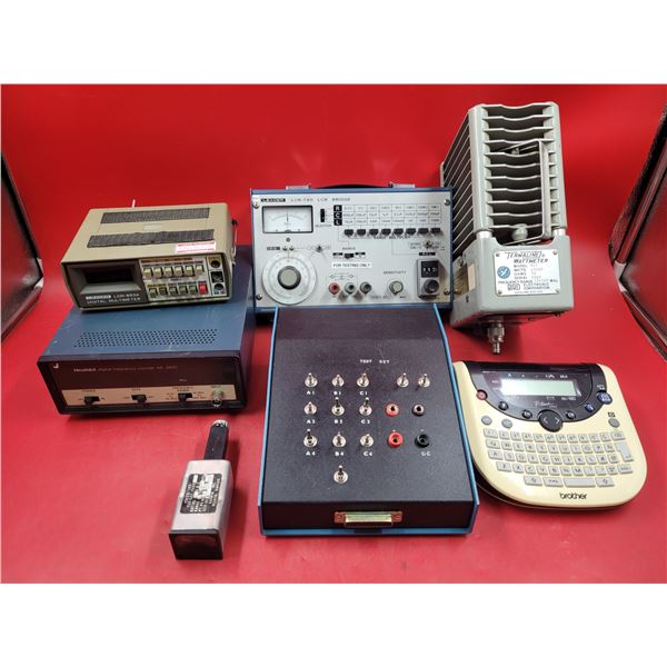 VTG Electronics Lot w/ Wattmeter, LCR Bridge, Frequency Counter, Digital Multimeter, & More