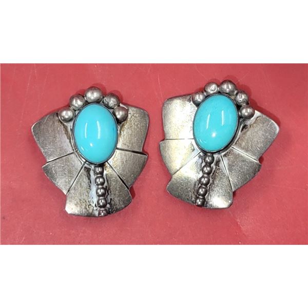 Pair of VTG Sterling Clip-On Earrings