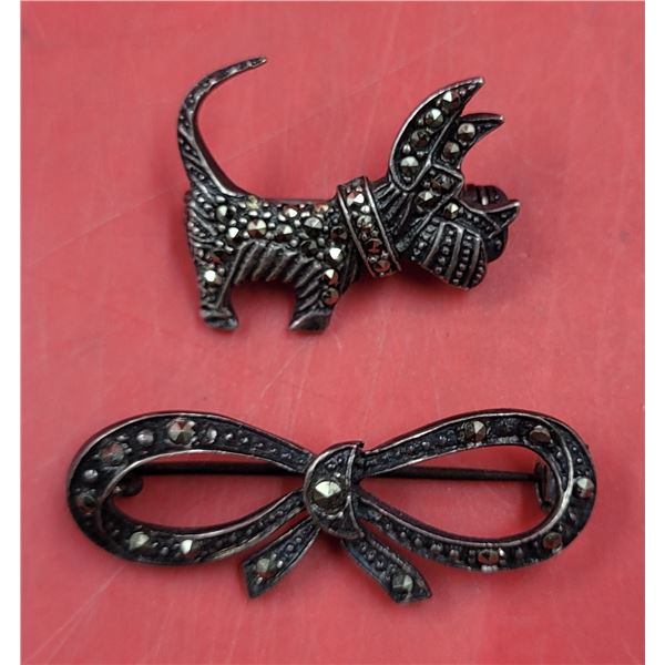2 VTG Sterling Brooches