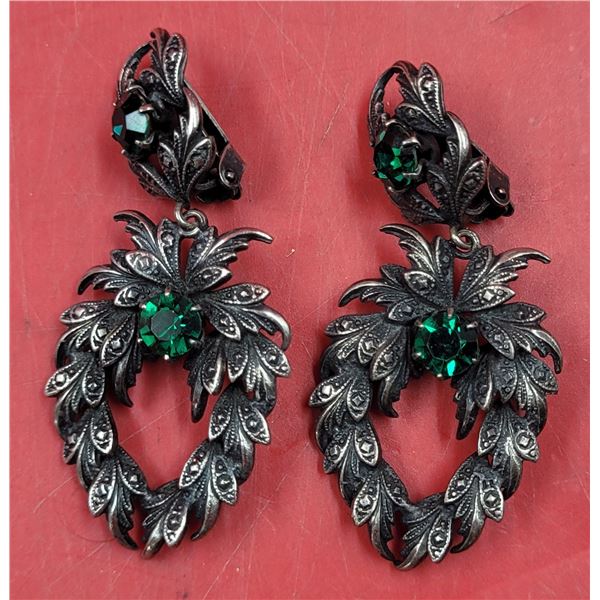 Pair of VTG Sterling Clip-On Earrings