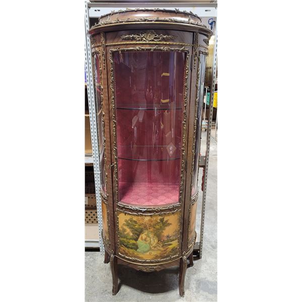 French Louis XV Style Curio Display Cabinet