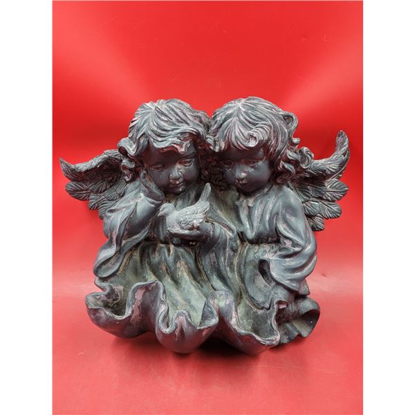 Twin Cherub Hanging Birdbath