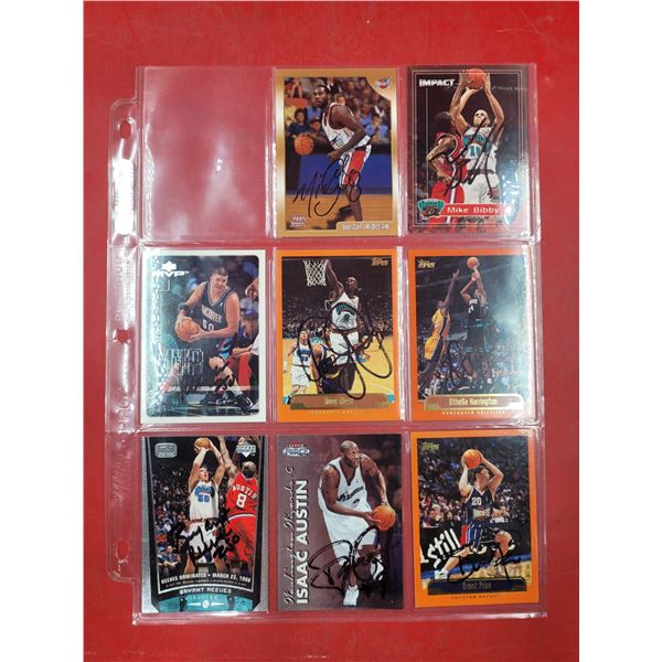 Lot of Autographed Basketball Cards