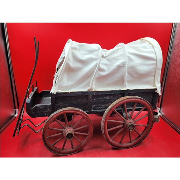 VTG Wooden Covered Wagon Model