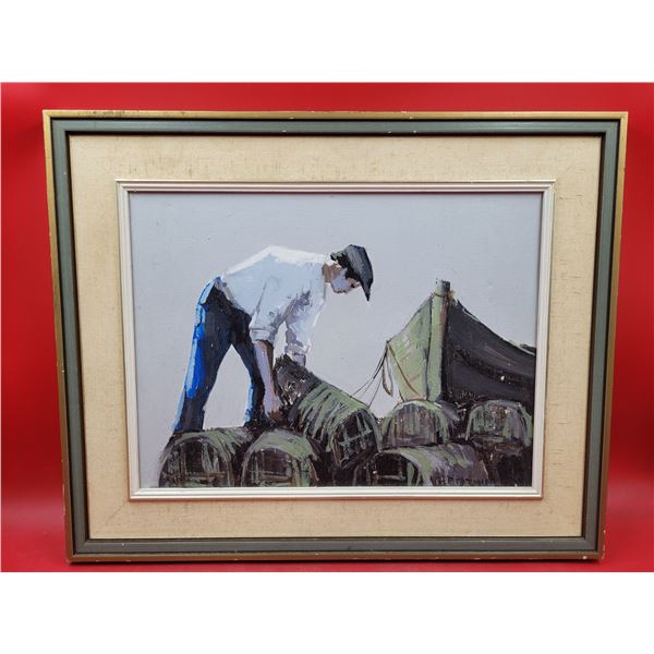 Original Crab Trap Oil Painting