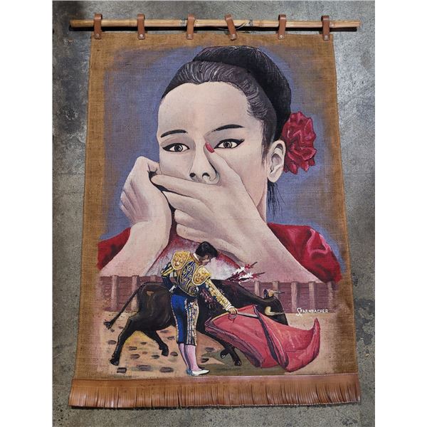 Original Textile Painting by S Farnbacher