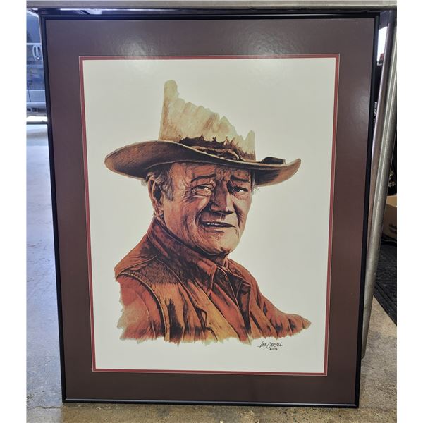 John Wayne Print by Lee Carvel