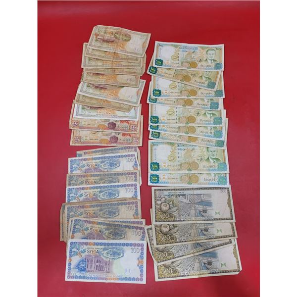 Lot of Assorted Syrian Paper Bills