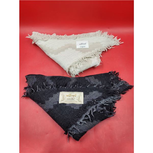 2 Wilfred (Aritzia) 100% Wool Scarves