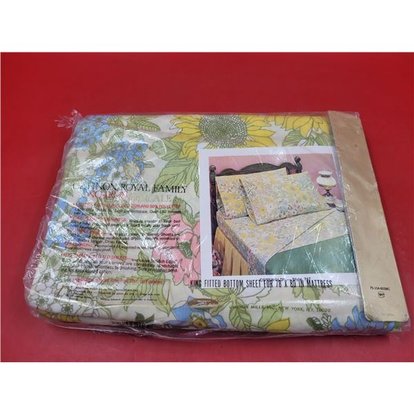 NOS Cannon Royal Family King Fitted Bottom Sheet