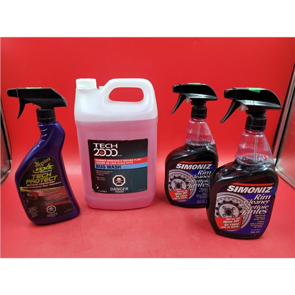 Lot of Automobile Cleaner w/ Interior Protectant, Bug Wash, & Rim Cleaner
